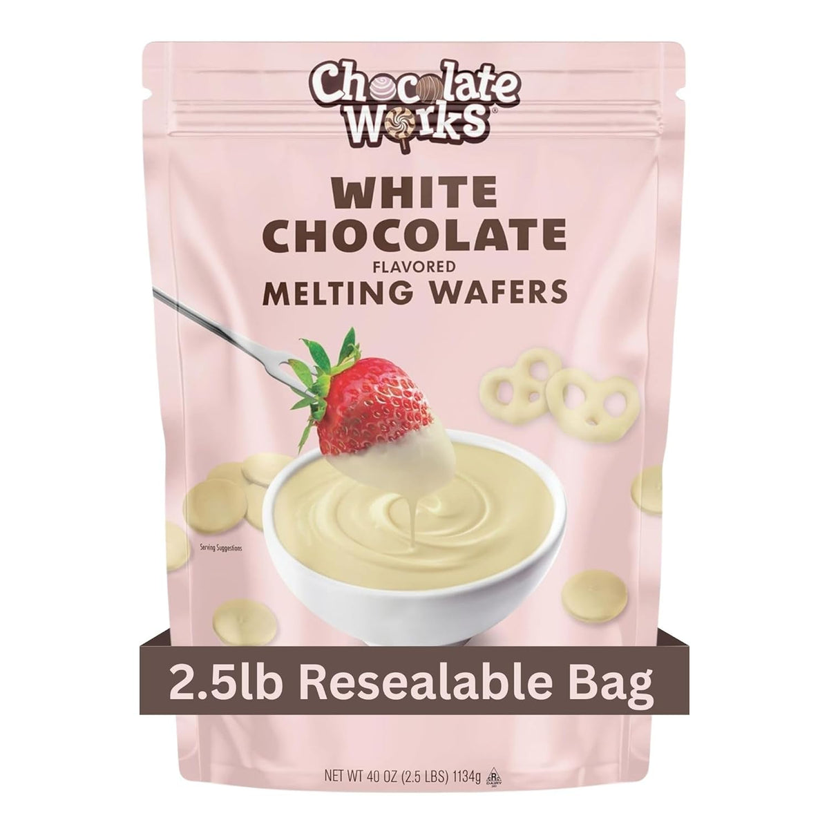 Chocolate Works Melting Chocolate Parent (2.5 lb (Pack of 1), White Chocolate)