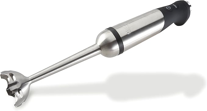 All-Clad Electrics Stainless Steel Immersion Blender 2 Piece Turbo Function 600 Watts Detachable, Variable Speed Control, Hand Blander, 9-1/4-inch