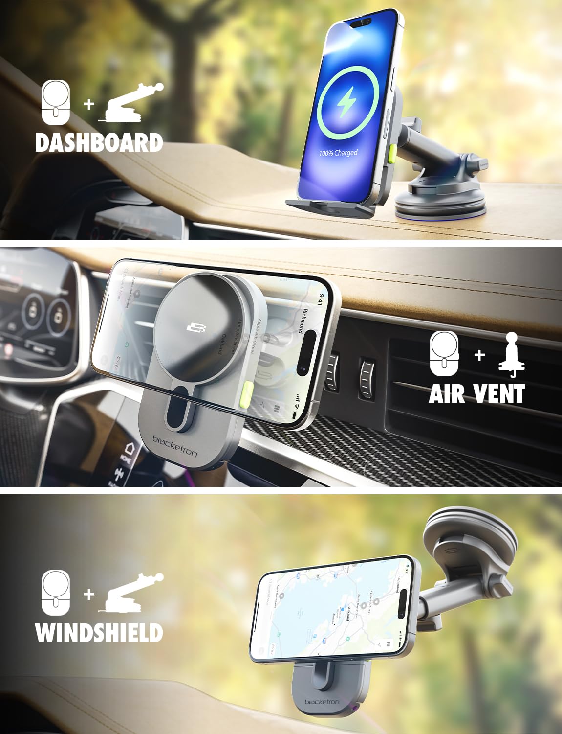Extendable MagAlign Car Phone Mount by Bracketron