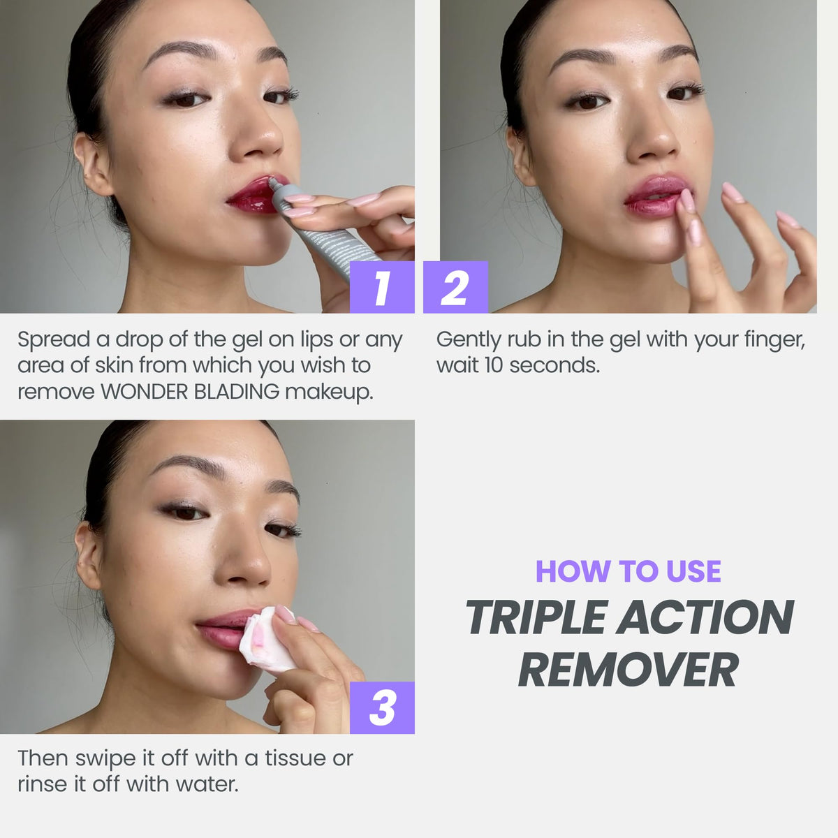 Wonderskin Makeup Remover - Wonder Blading Triple Action Makeup Remover