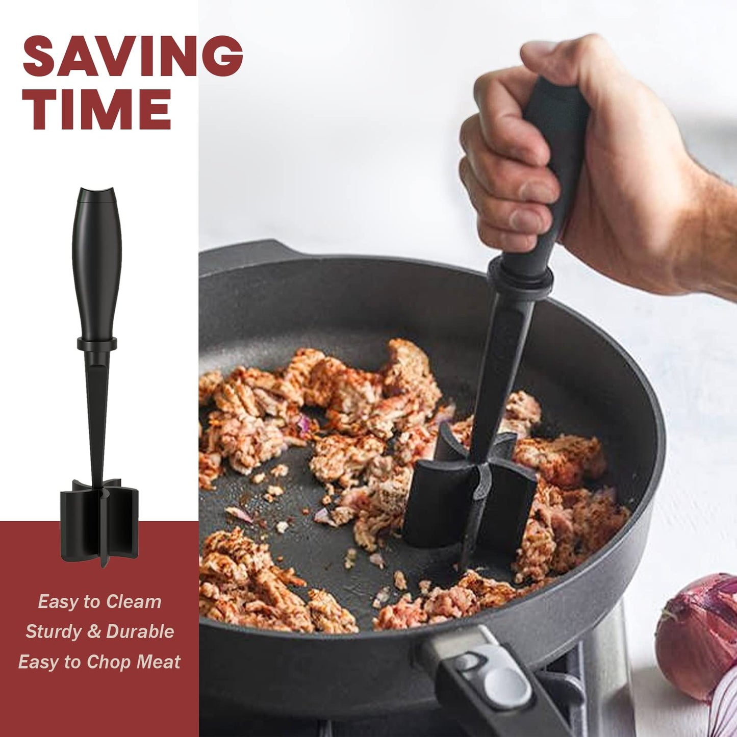 PGYARD Meat Chopper Hamburger Grinder, Kitchen Smasher for Ground Beef