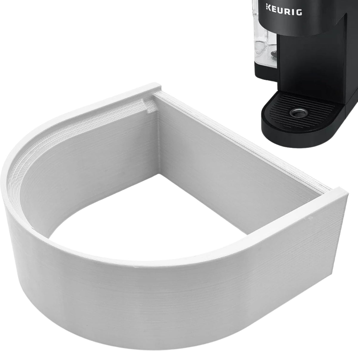 Drip Tray Mug/Cup Riser Made for the Keurig to Reduce Splashes - Riser Only (White, K-Supreme 1.7 inches Tall)