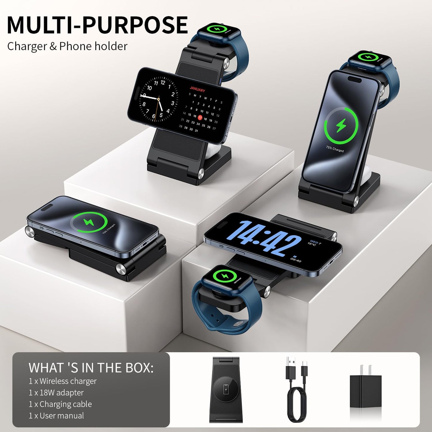 RYND 2026 Traveling Wireless Mag-Safe Fast Charging Station