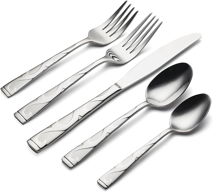 Oneida Tuscany 20-Piece Flatware Set, Service for 4, Silver