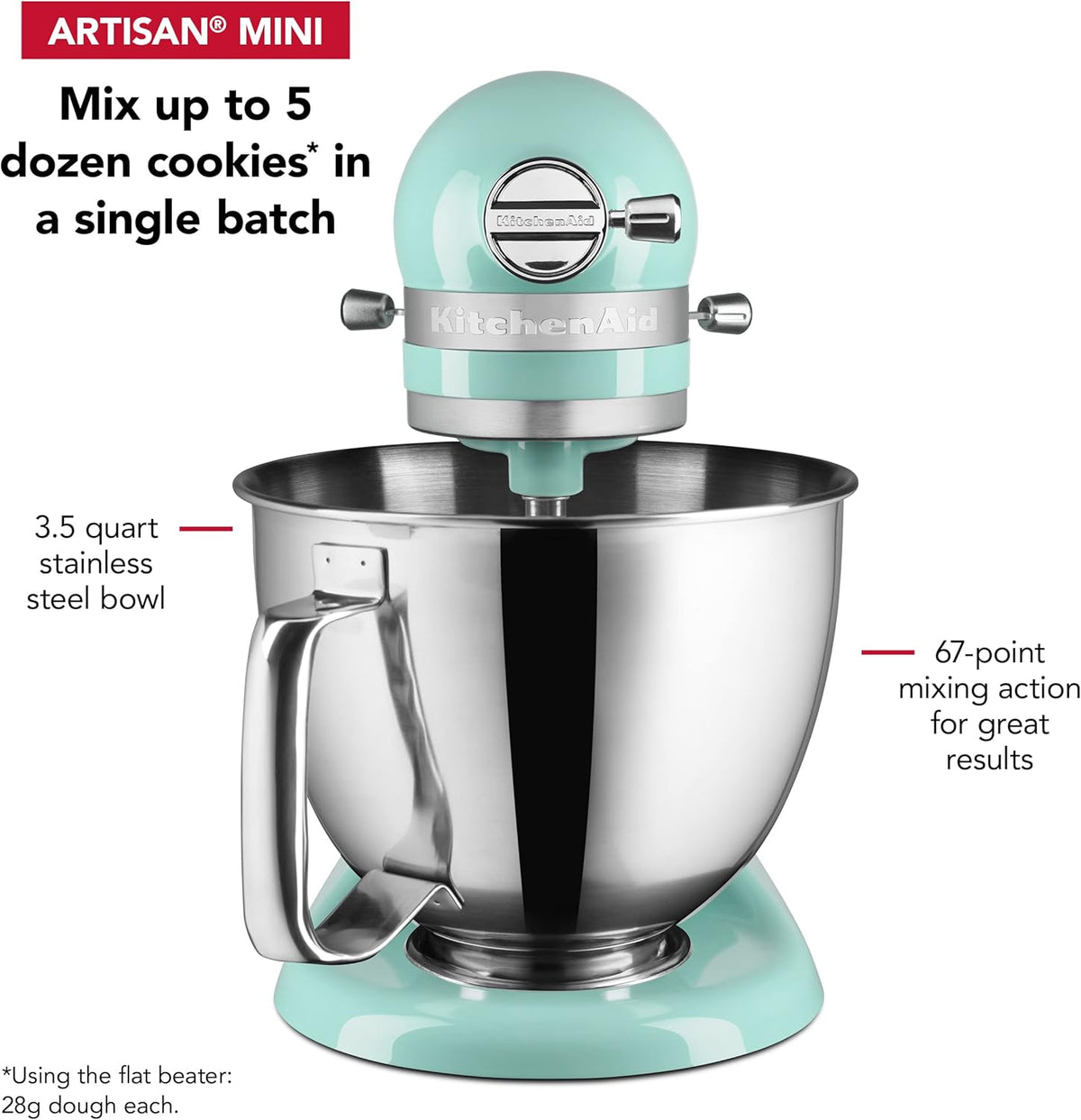 KitchenAid Artisan Mini 3.5 Quart Tilt-Head Stand Mixer - KSM3316X - Ice
