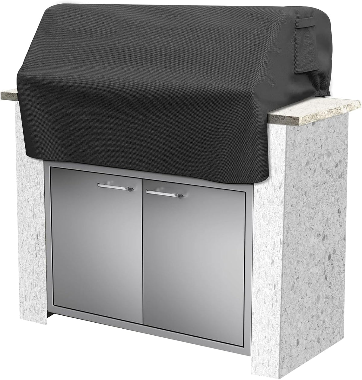 37 Inch Built-in Grill Cover for Coyote DCS Jenn-Air KitchenAid, and Lynx, 600D Heavy Duty Waterproof & Windproof Island Grill Top Cover, 38" W x 28" D x 24" H