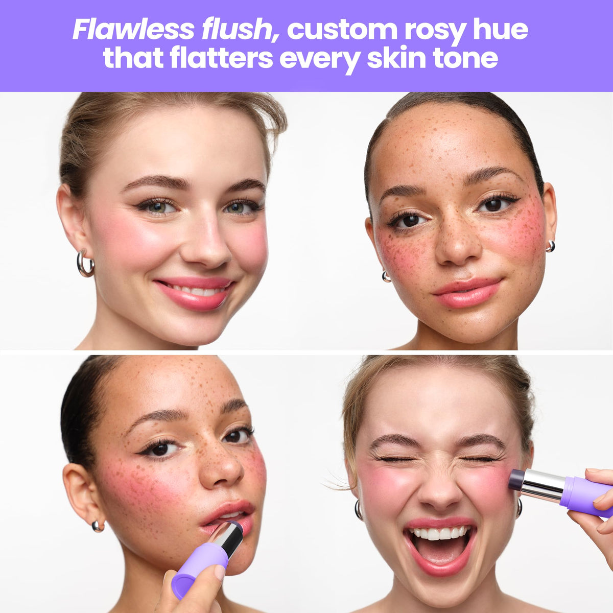 Wonderskin Cream Blush Stick pH-Activated - pHlush Stick, Blush for Cheeks