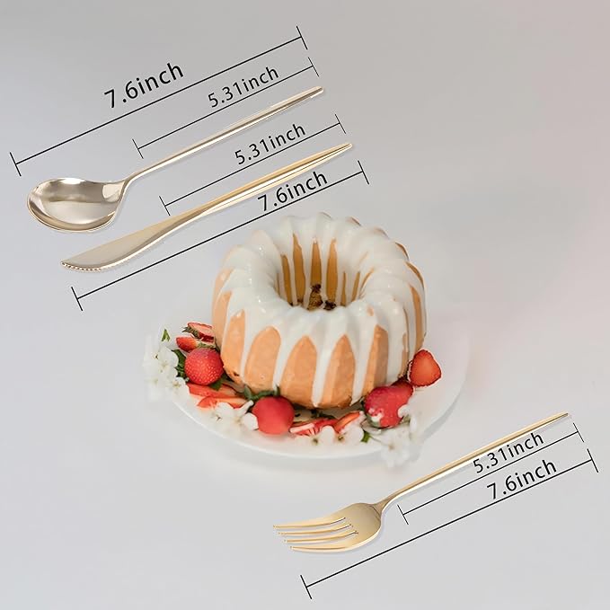 I00000 90 Pcs Gold Plastic Spoons,Disposable Silverware, Gold Plastic Cutlery, Heavy Duty Disposable Spoons Perfect for Parties, Wedding & Dinners
