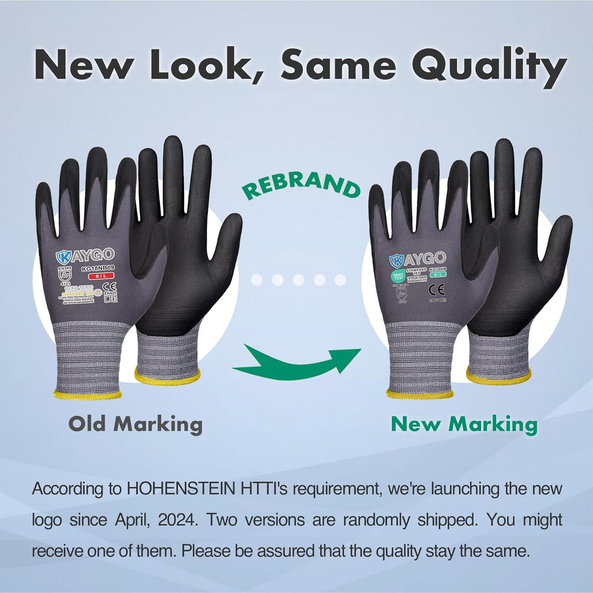 KAYGO Safety Work Gloves MicroFoam Nitrile Coated, 3 Pairs KG18NB,Seamless Knit Nylon Glove for Men and Women, Ideal for Automotive,Warehouse,Construction (X-Large,Gray)