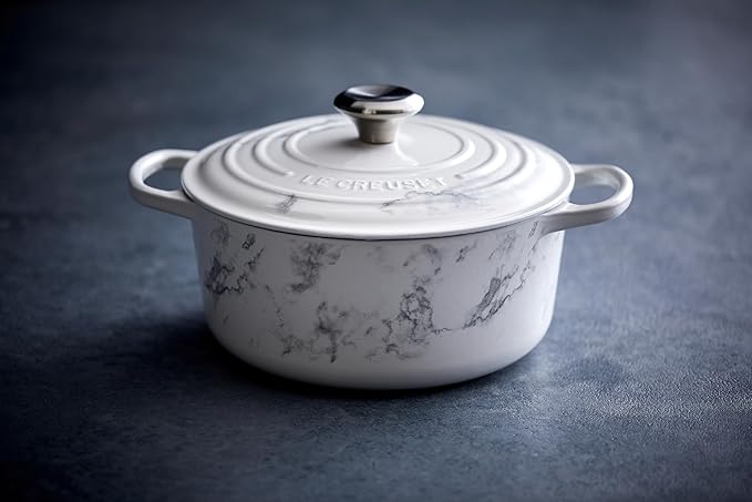 Le Creuset Enameled Cast Iron Signature Round Dutch Oven, 4.5 qt., Marble