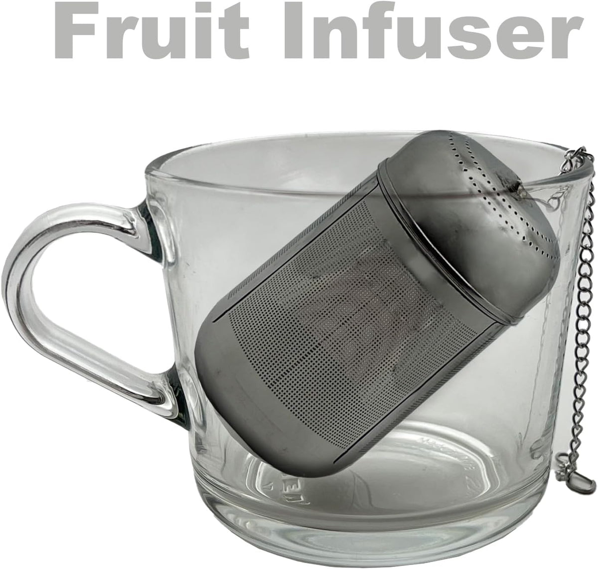 2 Pcs Tea Infuser for Loose Leaf & Fruit Infuser Insert – Extra Fine Mesh Strainer, 316 Stainless Steel with Screw-Top Lid, Reusable Filter for Herbs, Lemon, Cucumber, Coffee & Spices