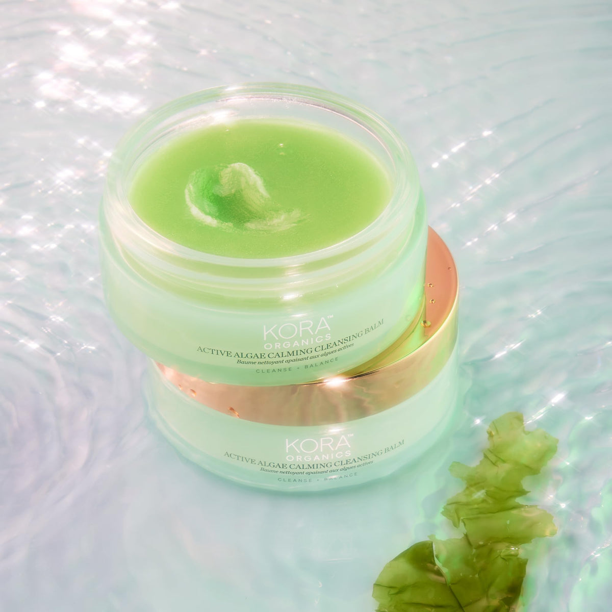 KORA Organics Active Algae Calming Cleansing Balm, Soothing Face Cleanser