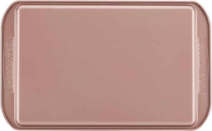 Farberware Nonstick Bakeware, Nonstick Cookie Sheet / Baking Sheet - 10 Inch x 15 Inch, Rose Gold Red