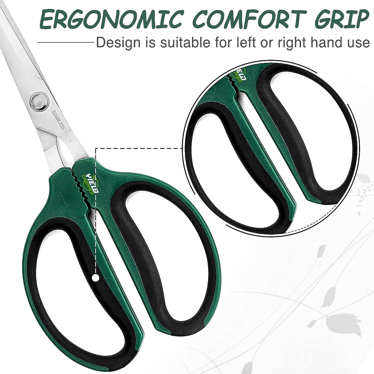 Hydroponic 2-Pack Bonsai Scissors and Plant Trimming Shears Set - Stainless Steel Pruning Shears for Indoor Gardening, Succulent Harvest, and Precision Plant Care