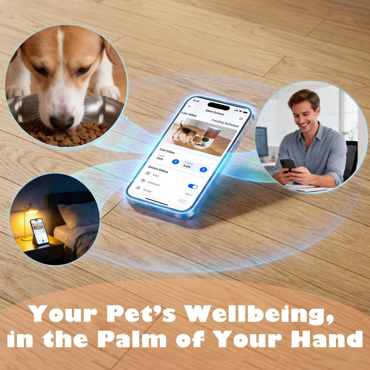 WAVEEME Automatic Cat Feeder with 3MP Camera, 6L Smart Pet Feeder