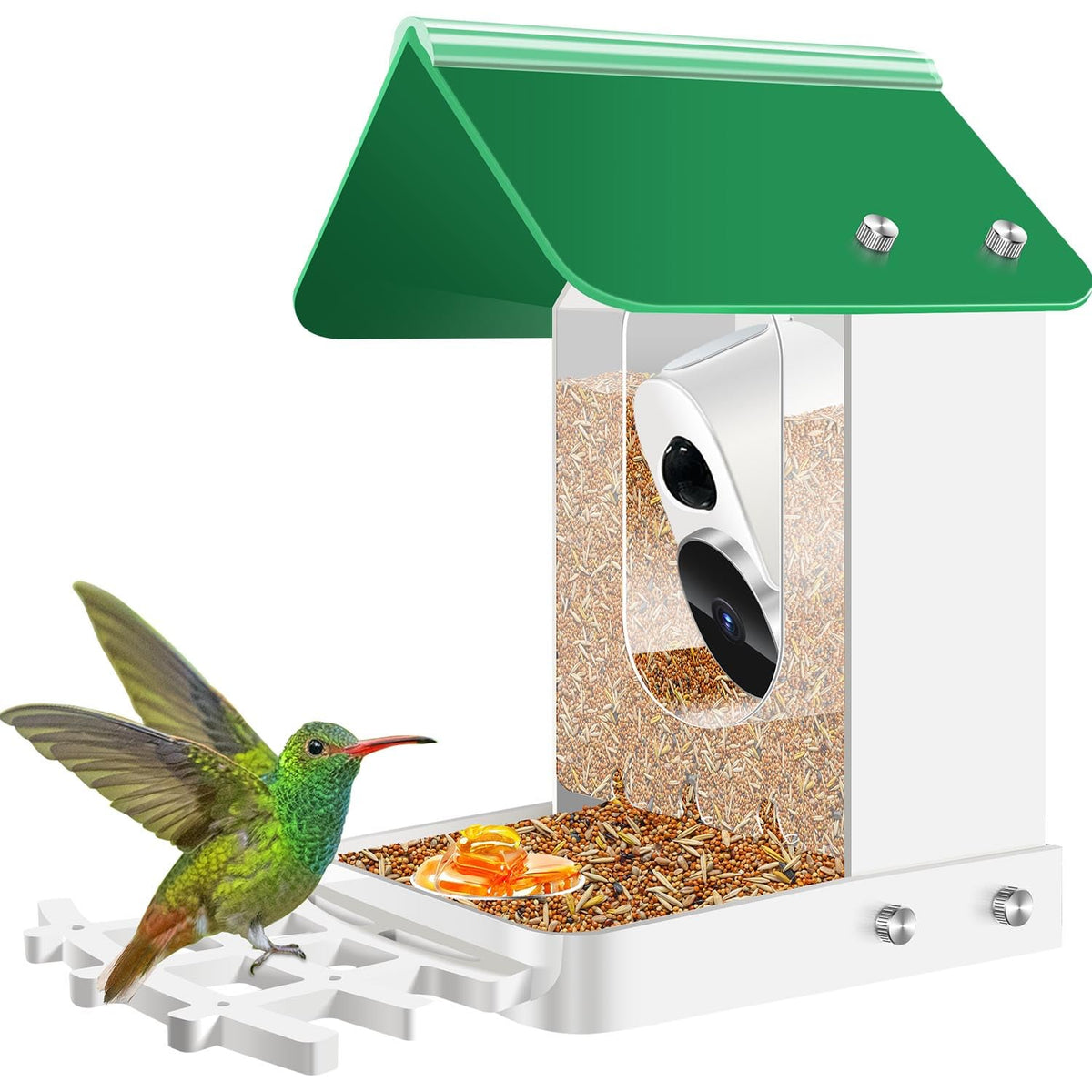 runofast Bird feeders for Outdoors Compatible with Blink,Wyze and Other Smart Camera for Bird Watching with Your Security Cam,Gift for Bird Lover-(Camera NOT Included)
