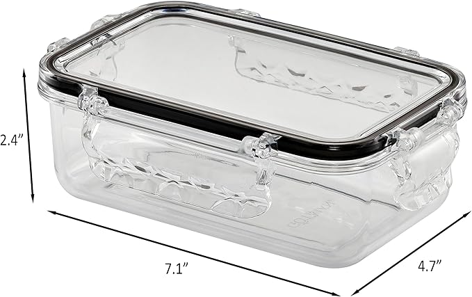 Airtight Food Storage Container With Lid (21.6oz) Leak-Proof Lunch Box | BPA-Free | Meal Prep | Microwave, Freezer and Dishwasher Safe | Kitchen Fridge Organizer Boxes | Fresher Food