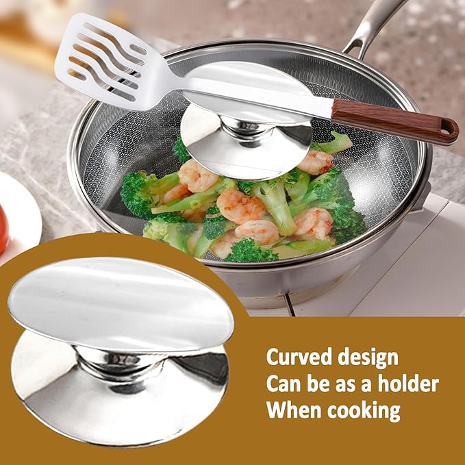 Tempered Glass Lid for Replacement, Clear Cover for Pans and Pots, 8, 9.5, 10.5, 11, 12, 12.5 Inch Lids for Cookware Cooking, Frying Pans, Skillets, Dutch Oven, Sauce Pan (11 In)