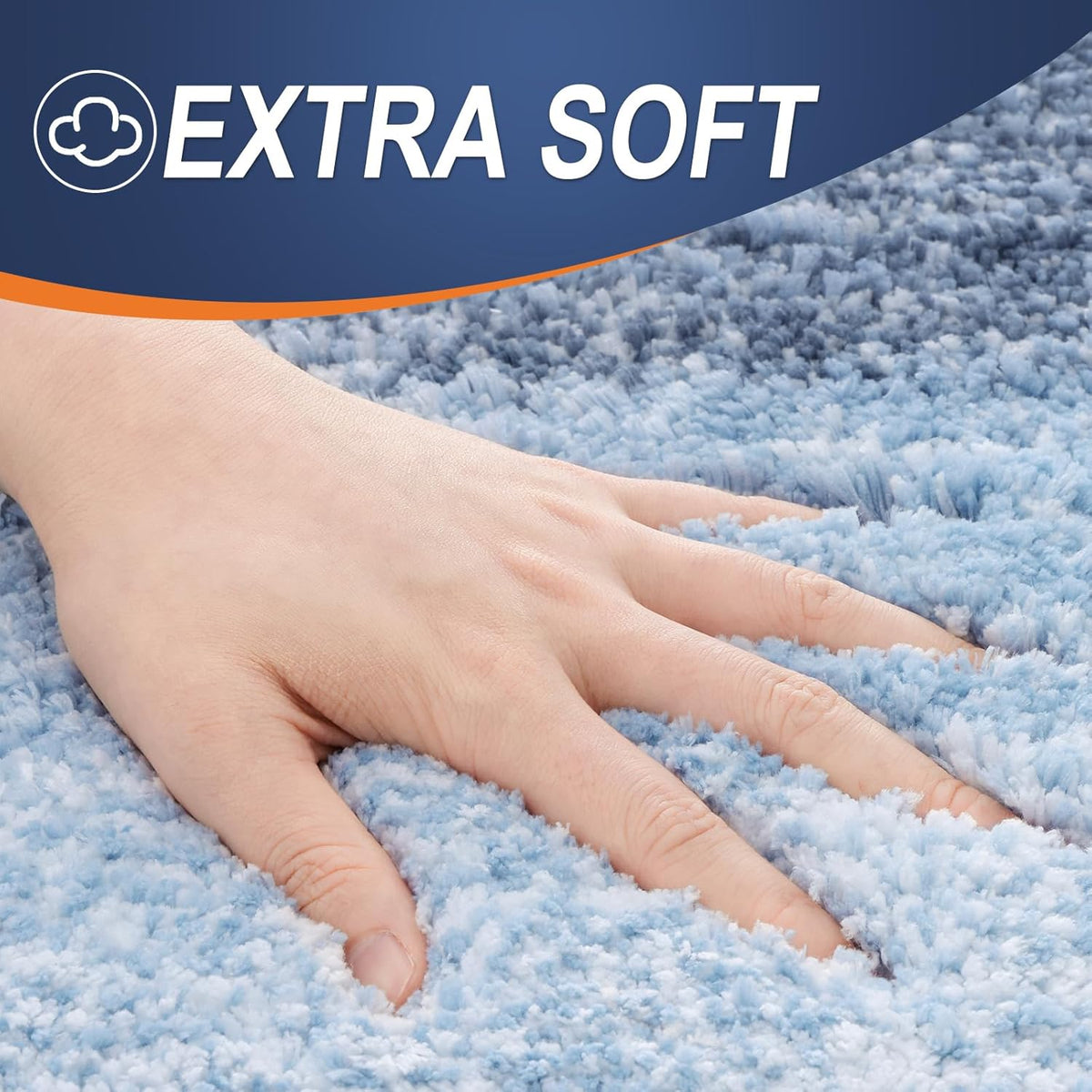 OLANLY Bathroom Rugs Mat 59x35, Extra Soft Absorbent Microfiber Bath Rugs, Rubber Backing, Quick Dry, Machine Washable Bath Mats for Bathroom Floor, Tub and Shower, Home Decor Accessories, Blue