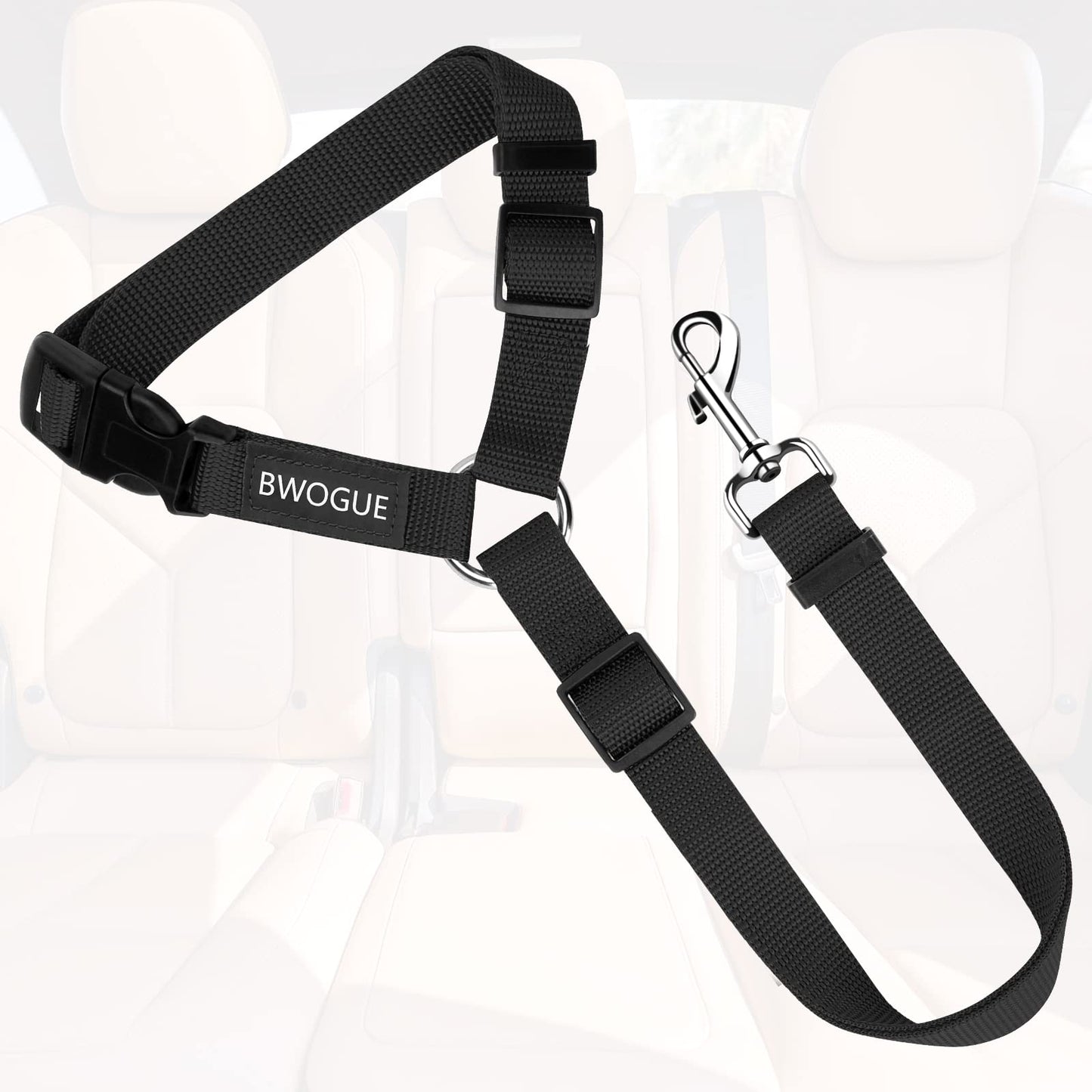 BWOGUE Dog Seat Belt for Car, Headrest Restraint Safety Lead, Dogs Cats