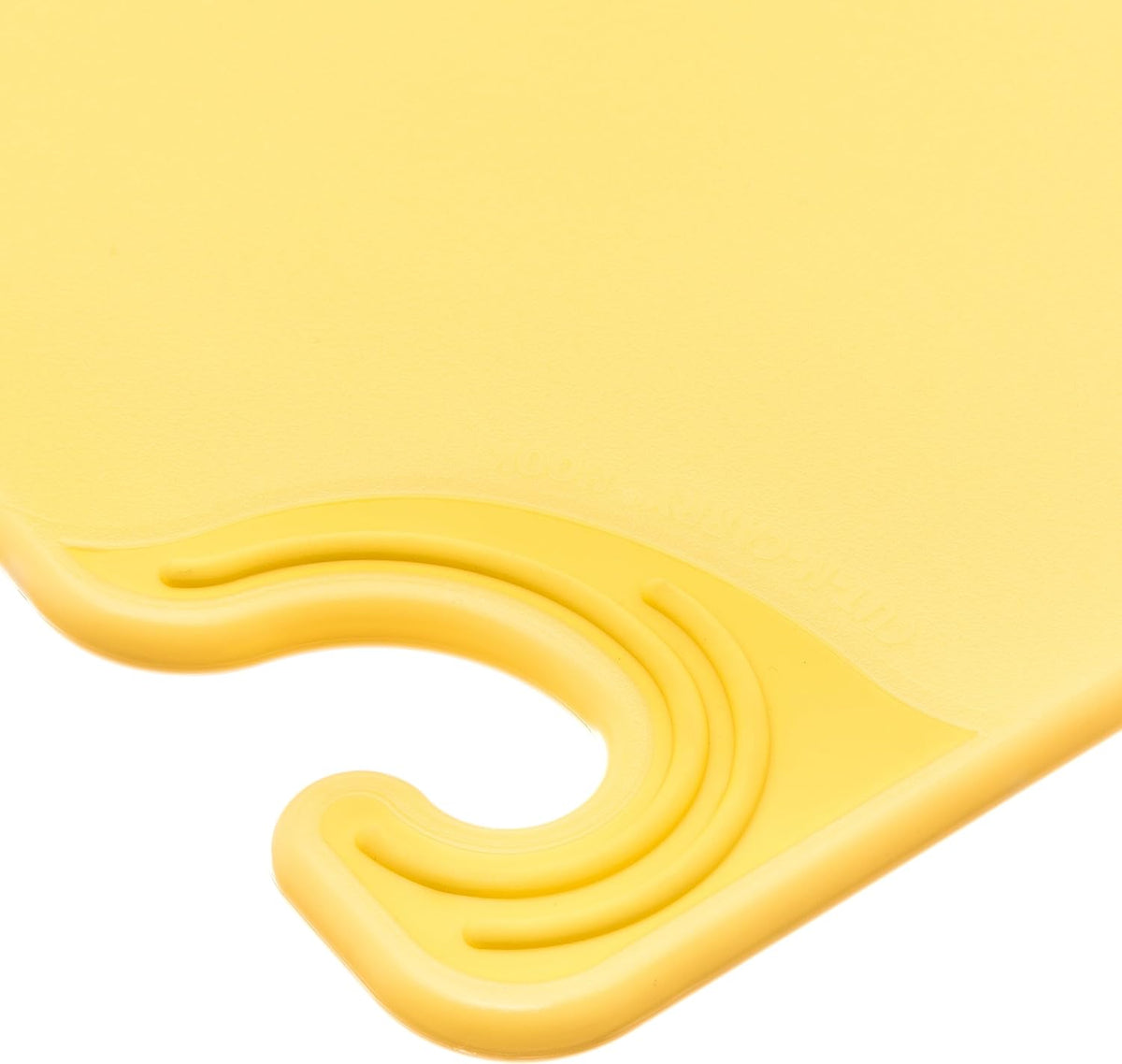 San Jamar Saf-T-Grip Plastic Cutting Board with Safety Hook, 12" x 18" x 0.5", Yellow