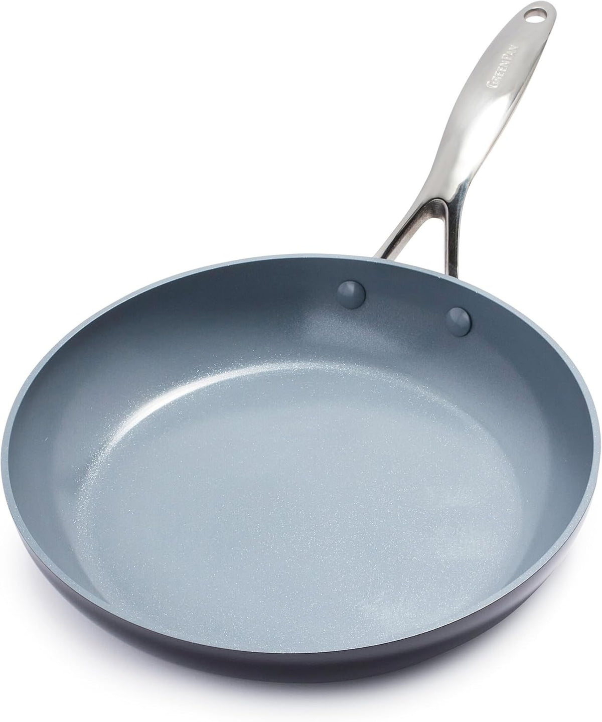 GreenPan 11" Valencia Pro Ceramic Nonstick Frying Pan Skillet, Hard Anodized PFAS-Free Cookware, Induction Ready, Compatible on All Cooktops, Dishwasher & Oven Safe, Stainless Steel Handle, Gray