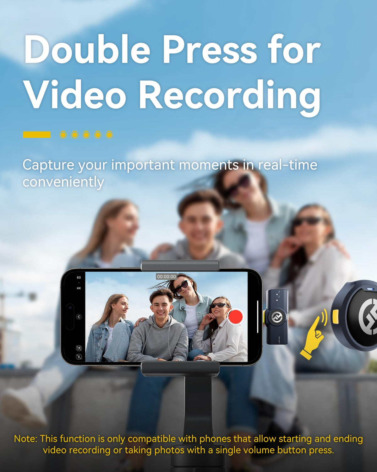 Hollyland Lark M2 Wireless Microphone for iPhone/Camera/Android/PC, 48kHz/24-bit High Fidelity Audio, 300m Range, Noise Cancelling, 40h Use, YouTube, Vlog, Streaming (Black, with Camera RX + USB-C RX)