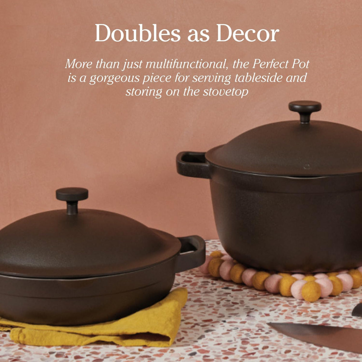 Our Place Perfect Pot - Mini 2.5 Qt Nonstick Ceramic Sauce Pan with Lid | Versatile Cookware for Stovetop and Oven | Steam, Bake, Braise, Roast | PTFE and PFOA-Free | Toxin-Free, Easy to Clean | Steam