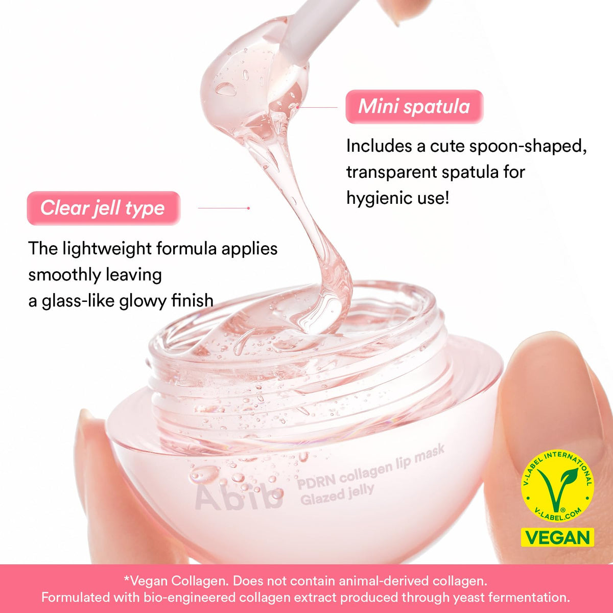 Abib PDRN Vegan Collagen Lip Mask Glazed Jelly 0.38 fl oz | Korean Lip Butter Balm Overnight Sleeping Mask Hydrating Care Moisturizer Treatment for Flakey, Dry Lips