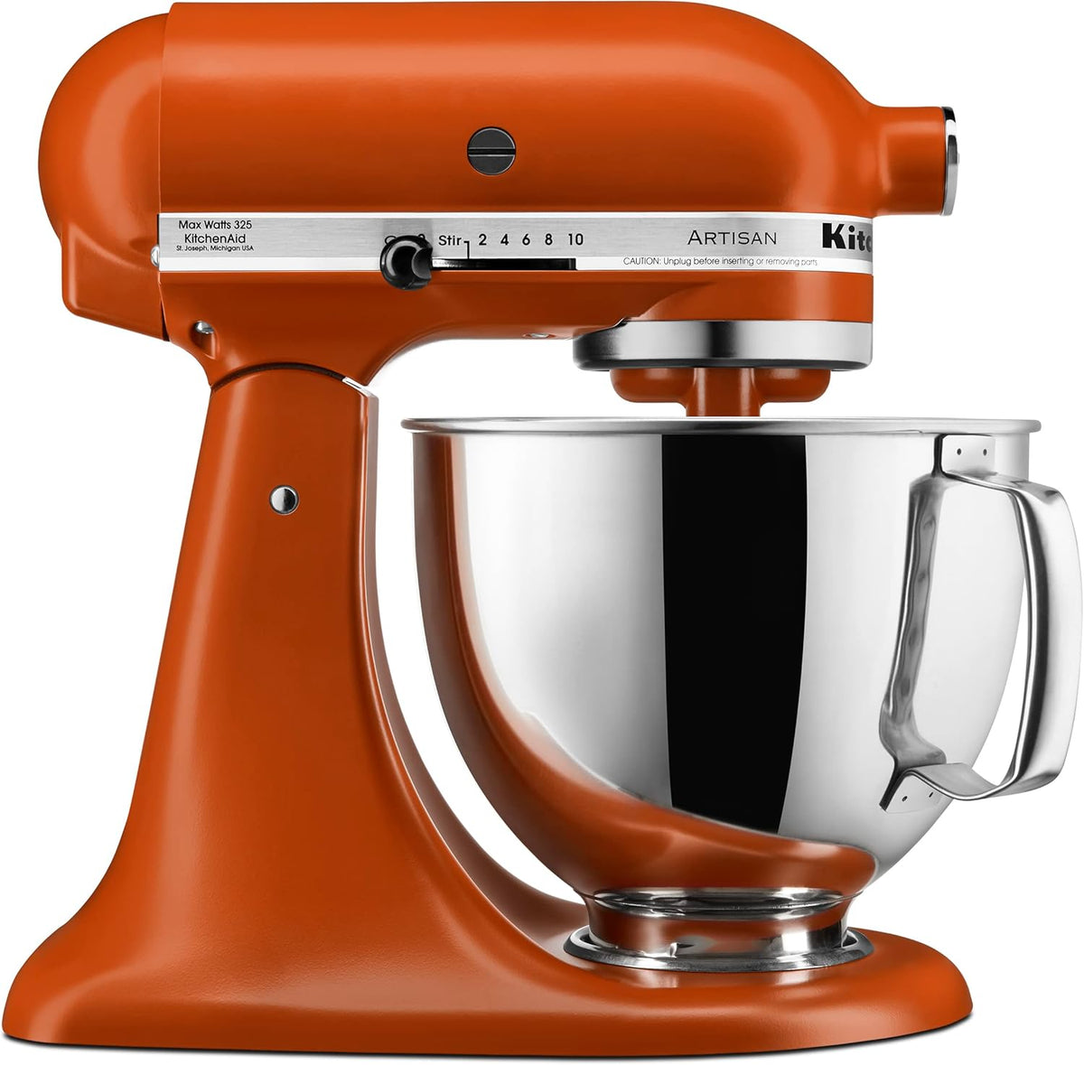 KitchenAid KSM150PSSC Stainless Steel Mixer Bowl, 5 Quart, Scorched Orange