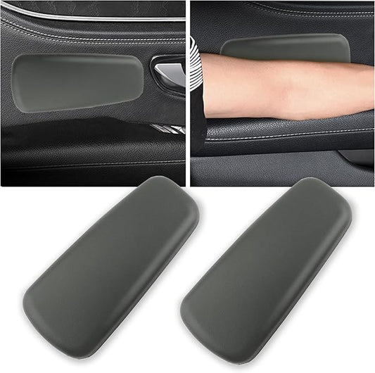 OFBAND 2PCS Elbow Pad Arm Rest, Soft Leather Arm Rest Pillow with One-Piece Molding for Comfortable Support, Universal Car Accessories, Knee Cushion, Door Armrest Pads (Grey)