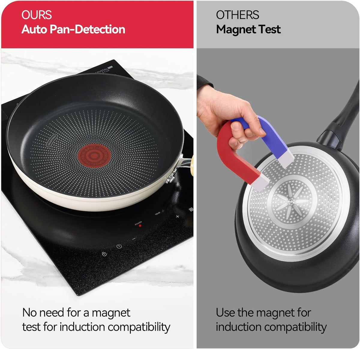 Built-in Induction Cooktop, TECASA 1800W Induction Hob Sensor Touch with 9 Power Levels, 120V Plug-in Single Stove Top Burner with Kids Lock & Timer for Apartment
