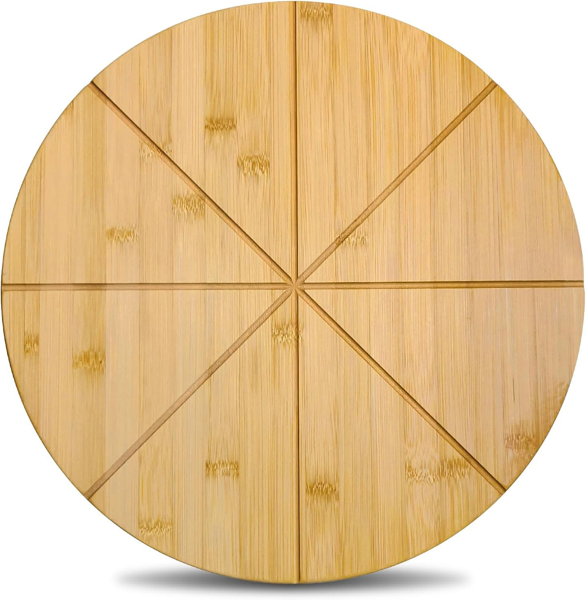 16"Double Sided Round Cutting Boards Large Pizza Cutting Board Pizza Server Bamboo Wooden 16inch Pizza Tray Cheese Platter Pizza Oven Accessories Kitchen Gifts Pizza Prep Board with Cutting Grooves
