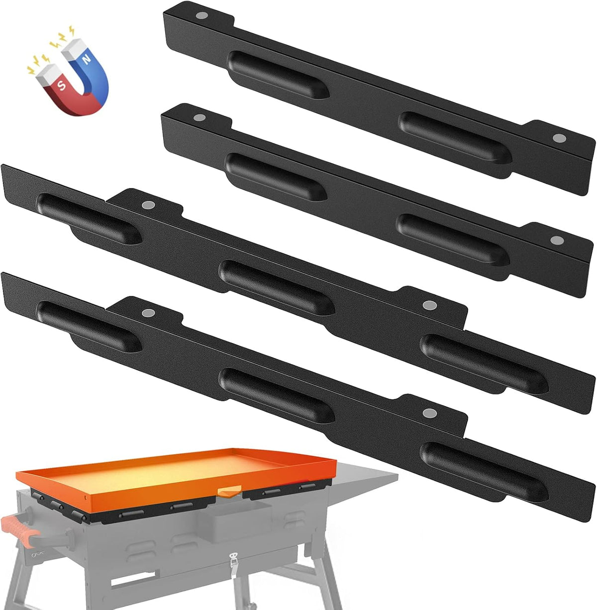 Wind Guards for Blackstone 28" Griddle, MeWeBlue Blackstone Accessories Fit for Grill, MeWeBlue 5016 Magnetic Stainless Steel Wind Screens Protect Flame Hold Heat, Compatible with Hood