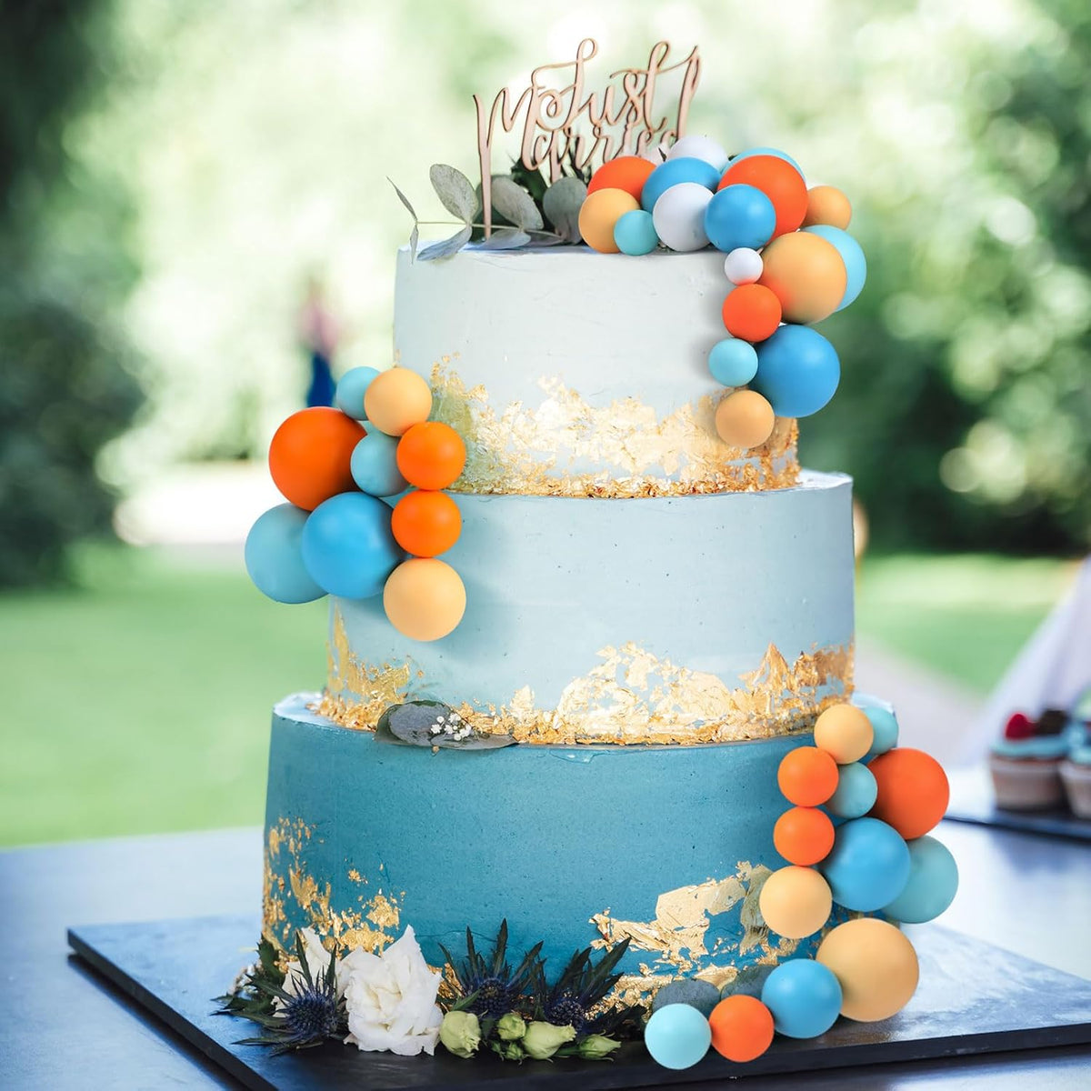 108 Pcs Balls Cake Topper DIY Cupcake Insert Foam Balloons for Cake Baking Wedding Anniversary Birthday Decoration(Fresh Colors,Multi Sizes)