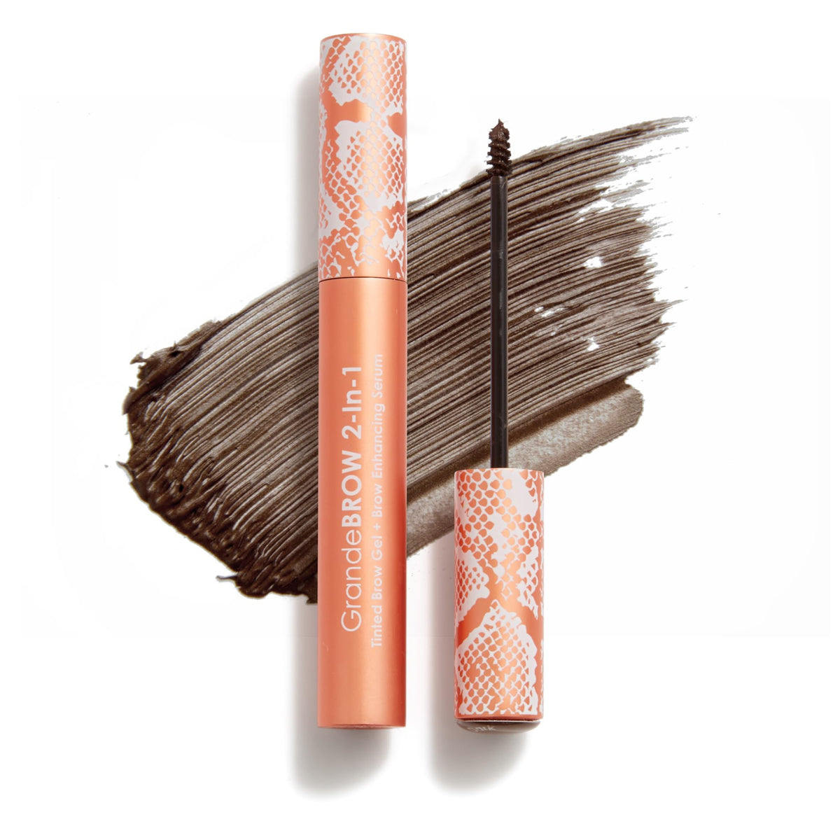 Grande Cosmetics Grandebrow 2-In-1 Tinted Brow Gel + Brow Enhancing Serum, Dark