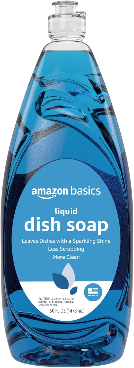 Amazon Basics Dish Soap, Fresh Scent, 50 Fl Oz, Pack of 1