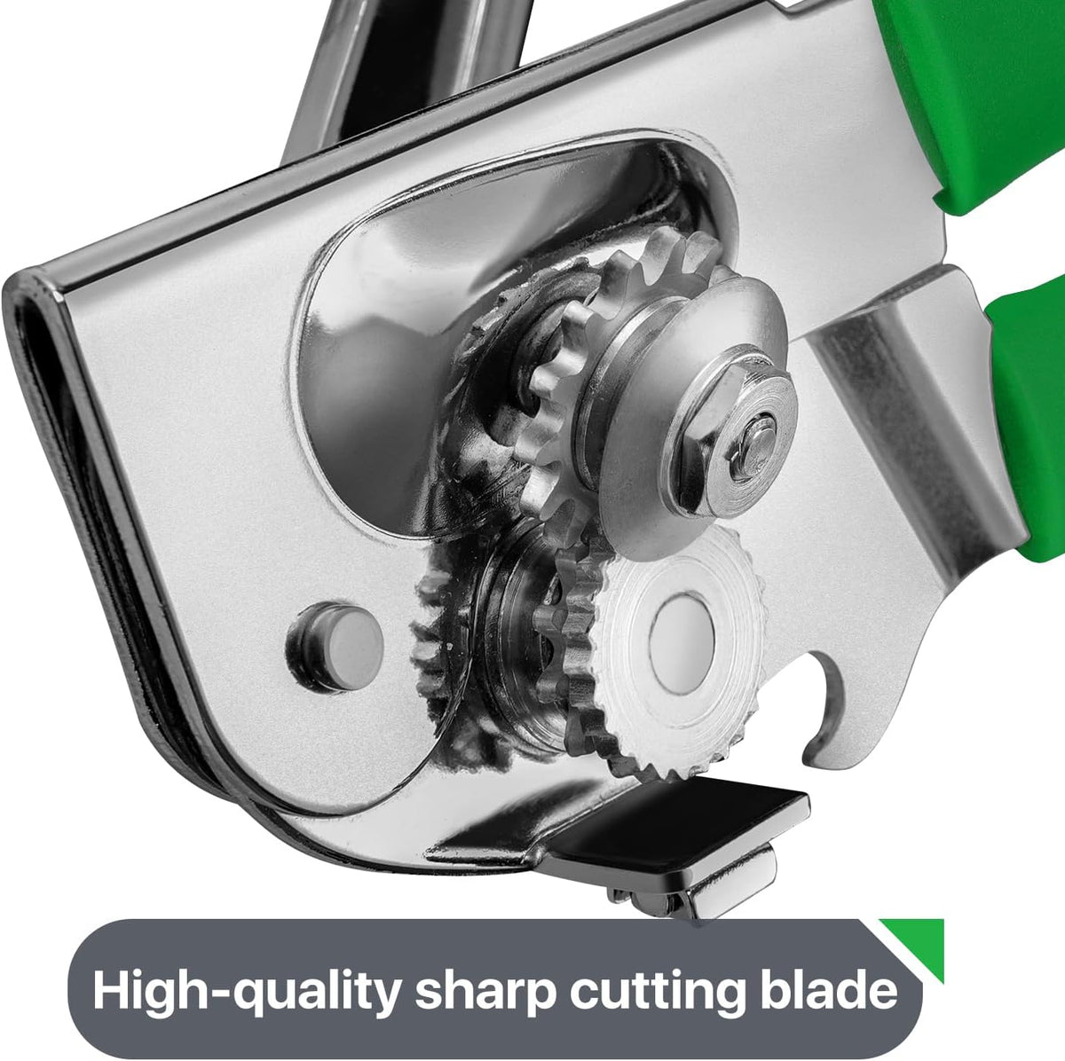 Commercial Can Opener, UHIYEE Hand Crank Can Opener Manual Heavy Duty with Comfortable Extra-long Handles, Oversized Knob, Large Handheld Can Open Easy for Big Cans, Green