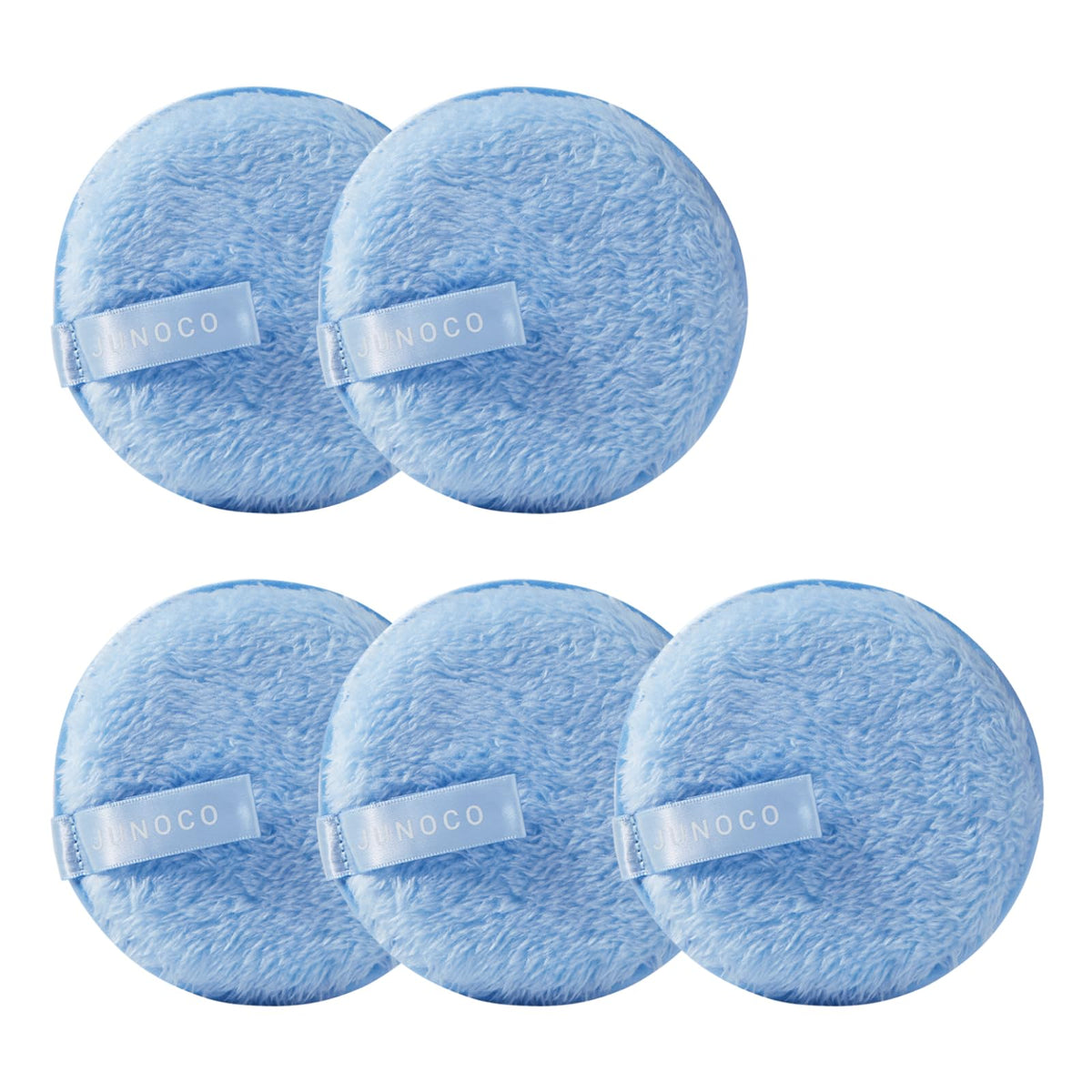 JUNO & Co. Reusable Makeup Remover Pad, Washable Face Cleansing Pad (5-Packs-Blue)