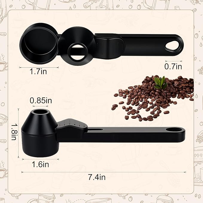 Palksky Coffee Scoop & Funnel for Reusable K Cup Refillable Coffee Pods, 2 Tablespoon Slide Coffee Measuring Funnel Scooper,1PCS