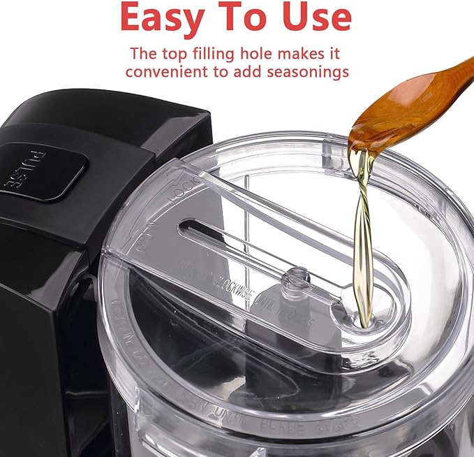 Liebe&Lecker Mini Food Processor,1.5 Cup Mini Chopper for Cutting Vegetable, Garlic,Onion and Meat