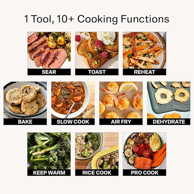Brava Oven Chef's Choice Set: 10-in-1 Touchscreen Countertop Smart Oven, Air Fryer, 6-Slice Toaster, Slow Cooker, Reheater, Dehydrator, Rice Cooker, Healthy & User Friendly, Auto-Shut Off, 1800W