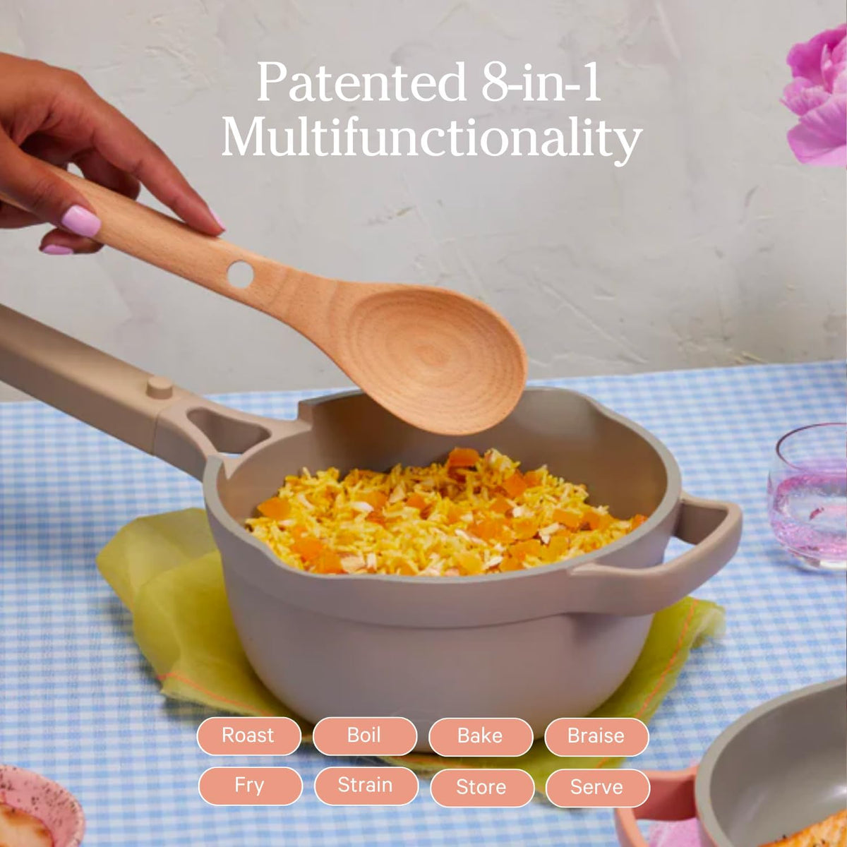 Our Place Perfect Pot - Mini 2.5 Qt Nonstick Ceramic Sauce Pan with Lid | Versatile Cookware for Stovetop and Oven | Steam, Bake, Braise, Roast | PTFE and PFOA-Free | Toxin-Free, Easy to Clean | Char