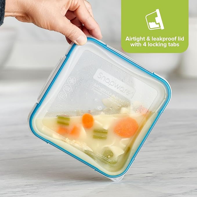 Snapware Total Solution (16-Pack) Glass & Plastic Mix Food Storage Containers Set, Meal Prep Containers with BPA-Free Lids & 4 Locking Tabs, Microwave, Dishwasher, and Freezer Safe