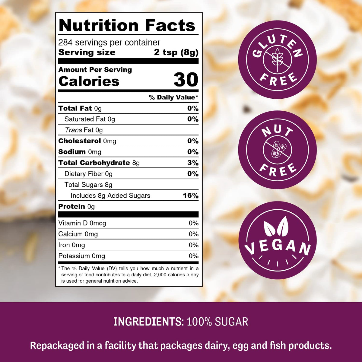 Judee's Gluten Free Superfine Caster Sugar - 5 lbs Delicious & Gluten-Free - Baker's Superfine Sugar for Homemade Treats, Baked Goods, and Toppings - Airy & Smooth for Baking
