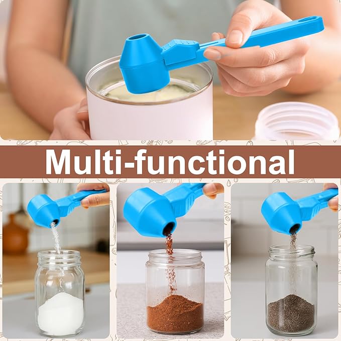 Palksky Coffee Scoop & Funnel for Reusable K Cup Refillable Coffee Pods,2 Tablespoon Coffee Measuring coffee Scooper,1PCS (Sky Blue)