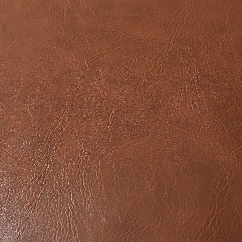 Fancy Homi Faux Leather Boho Decorative Throw Pillow Covers, Thick Modern Solid Square Cushion Case Set for Couch Sofa Bedroom Car Living Room (12x20 Inch/30x50 cm, Brown)