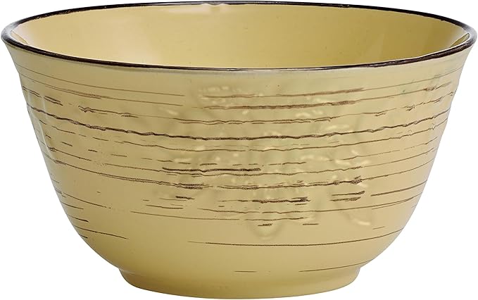 Pfaltzgraff Trellis Sunflower 12 Piece Dinnerware Set, Service for 4, Yellow