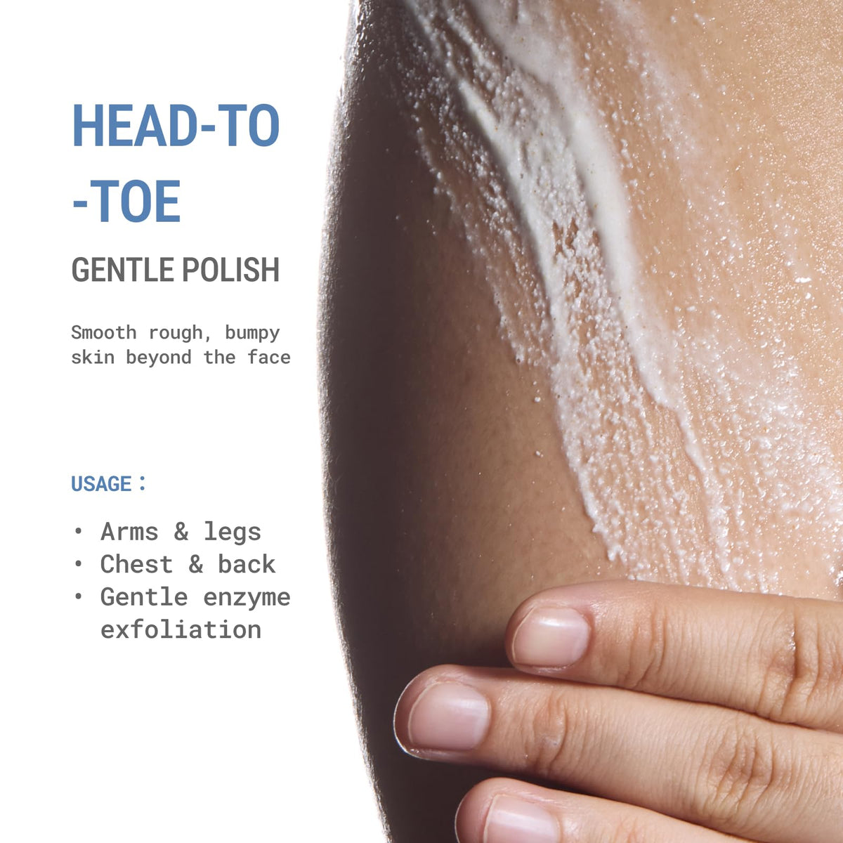 JUNO & Co. Cleansing Powder, Exfoliating Face Wash, 10-Ingredient Powder-to-Foam Cleanser with Hyaluronic Acid, Rice Extract, and Papain Enzyme, No Added Fragrance, 50 g / 1.76 oz.