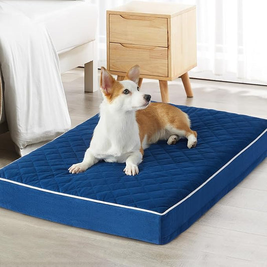 WNPETHOME Orthopedic Giant Dog Beds Large Sized Dog, Waterproof Extra Large Dogs Bed with Removable Washable Cover, Multi-Needle Quilting Dogs Crate Bed